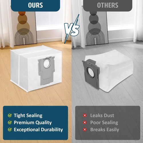 22 Pack Dust bags Compatible with Roborock Q5+, Q5 Pro+, Q5 DuoRoller+, Q5 Max+ Plus, Q7+, Q7 Max+, Q8 Max+, S8 Pro Ultra, Q10 Robot Vacuum Cleaner, S7 MaxV, 3.5L Large Capacity Disposable Bag