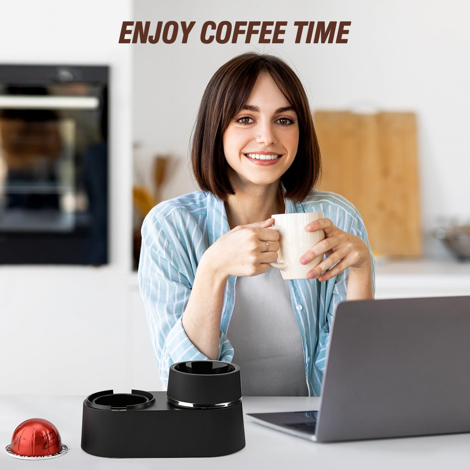 Skiennix Reusable Double Pods Kit - Compatible with Nespresso Vertuo | 52 Foil Seals Included