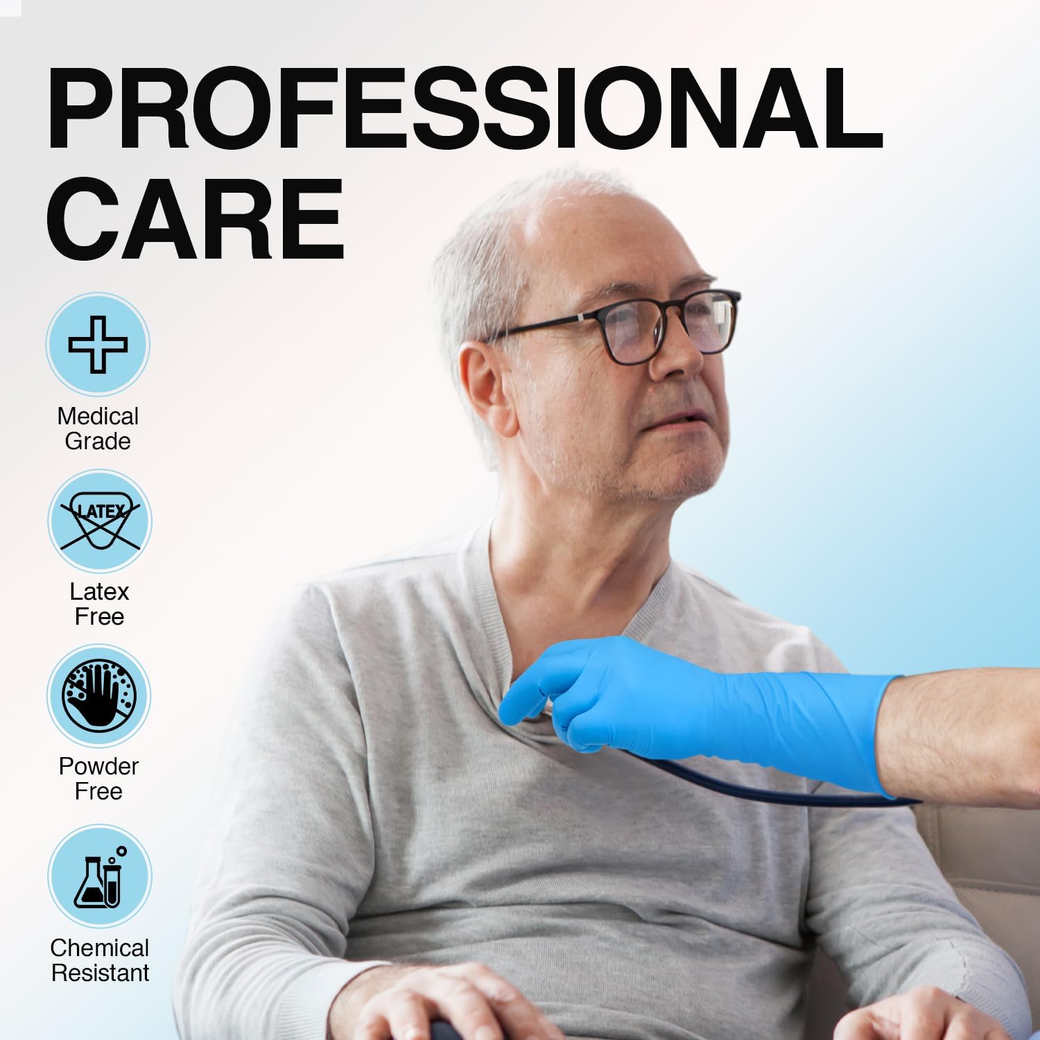 Schneider Nitrile Exam Gloves - Extended 12-Inch Cuff, Small, 50-Count Box | Latex-Free & Powder-Free