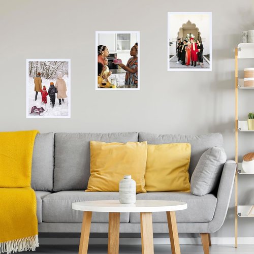 JCJMY 14x16 Picture Frame - White Wall Gallery Frame for Horizontal & Vertical Photos