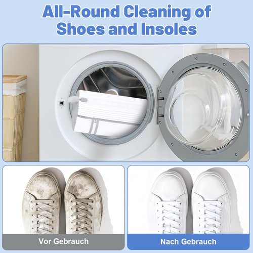 Dntorx 2 PCS Shoe Washing Machine Bag, Reusable L-shaped Zipper Laundry Shoe Bag for Washing Machine with Insoles Mesh Pocket for Washer and Dryer, Shoe Cleaning Bags for Sneaker Tennis Shoes