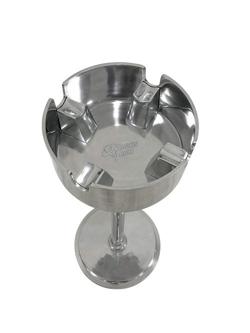 Prestige Import Group Baltimore Smokin Ash Standing Polished Cast Aluminum Ashtray