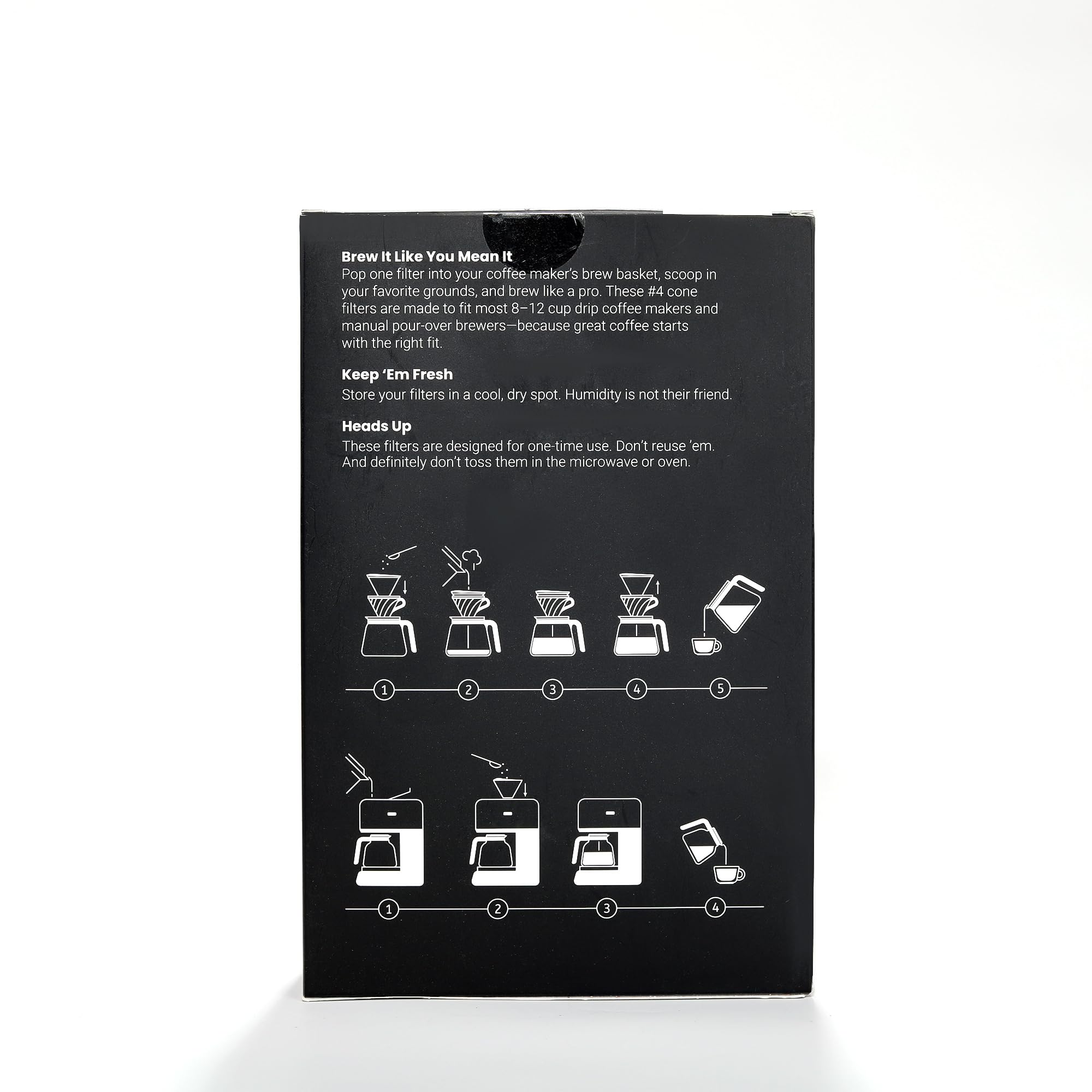 #4 Cone Coffee Filters – Unbleached Natural Paper Filters for 8–12 Cup Drip Machines & Pour Overs – Fits most coffee makers- 100 Count