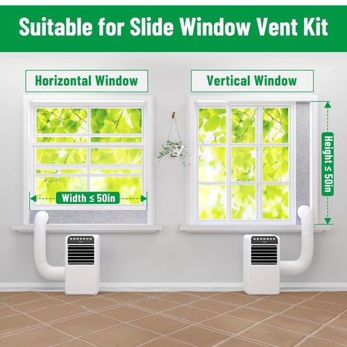 Forestchill Double Layer Insulation Foam Panels for Portable Air Conditioner Window Vent Kit, Insulates Summer Heat & Noise from Outside, Easy Cut to Size, 3 Pcs Fits up to 50 Inch