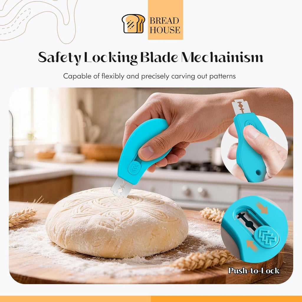 Skiennix Bread Lame - Magnetic Sourdough Scoring Tool with 5 Replaceable Razor Blades | Perfect for Baking