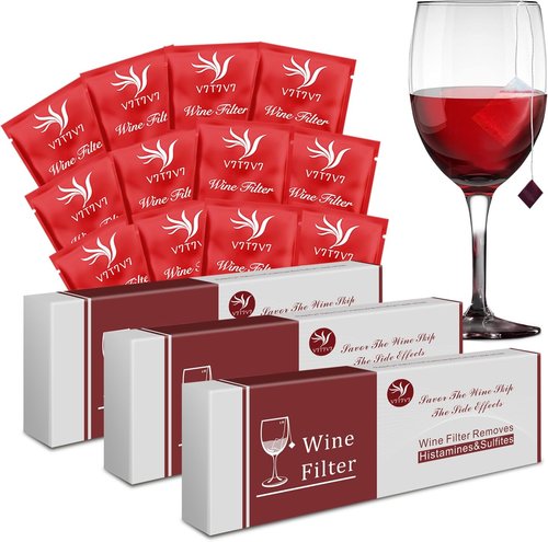 36 Pack Wine Purifier, Wine Filters that Remove Histamines and Sulfite Filter Accessories Valentine's Day Gifts for Men and Women