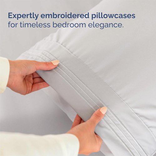 Hotel Luxury Twin Size 3-Piece Sheet Set by [Brand Name] - Comfy, Breathable & Cooling - Deep Pockets, Soft, Wrinkle-Free - Oeko-Tex Certified, French Grey