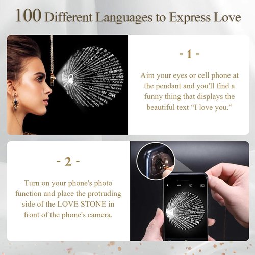Megapuxin Preserved Real Rose-Eternal Flowers Rose Mothers Day for Mom Women Her Wife Girlfriend on Birthday Valentines with I Love You Necklace 100 Languages Romantic Gift (Black)