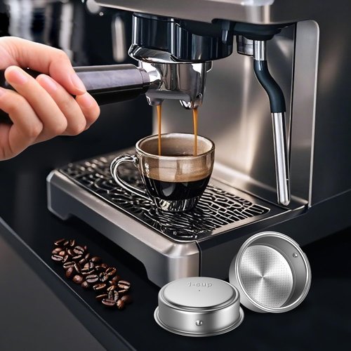 51mm Filter Basket | Double Layer Pressurized Portafilter Basket | Stainless Steel Coffee Portafilter Basket | Espresso Filter Basket