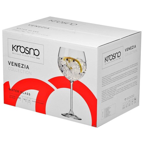 Krosno Cocktail Glasses Set | 6x Margarita Glasses 9.1 oz + 6x Gin Tonic Balloon Water Glasses 16.2 oz | Ideal for Home, Restaurant, Events & Parties | Dishwasher Safe