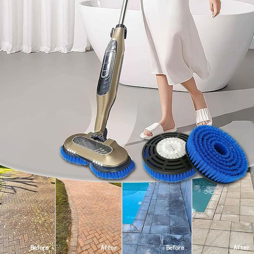 2 Pack S7001 Upgraded Mop Pad Replacement Brush Heads for Shark Steam Mop Pads | Professional Cleaning and Polishing | Compatible with Shark S8201/S7000Series | for Deep Cleaning Hard Floors (Blue)