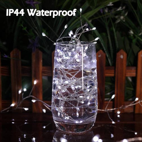 Fairy Lights | 10Ft 200LED Waterproof Firecracker String Lights - 8 Modes for Bedroom & Wedding Decor