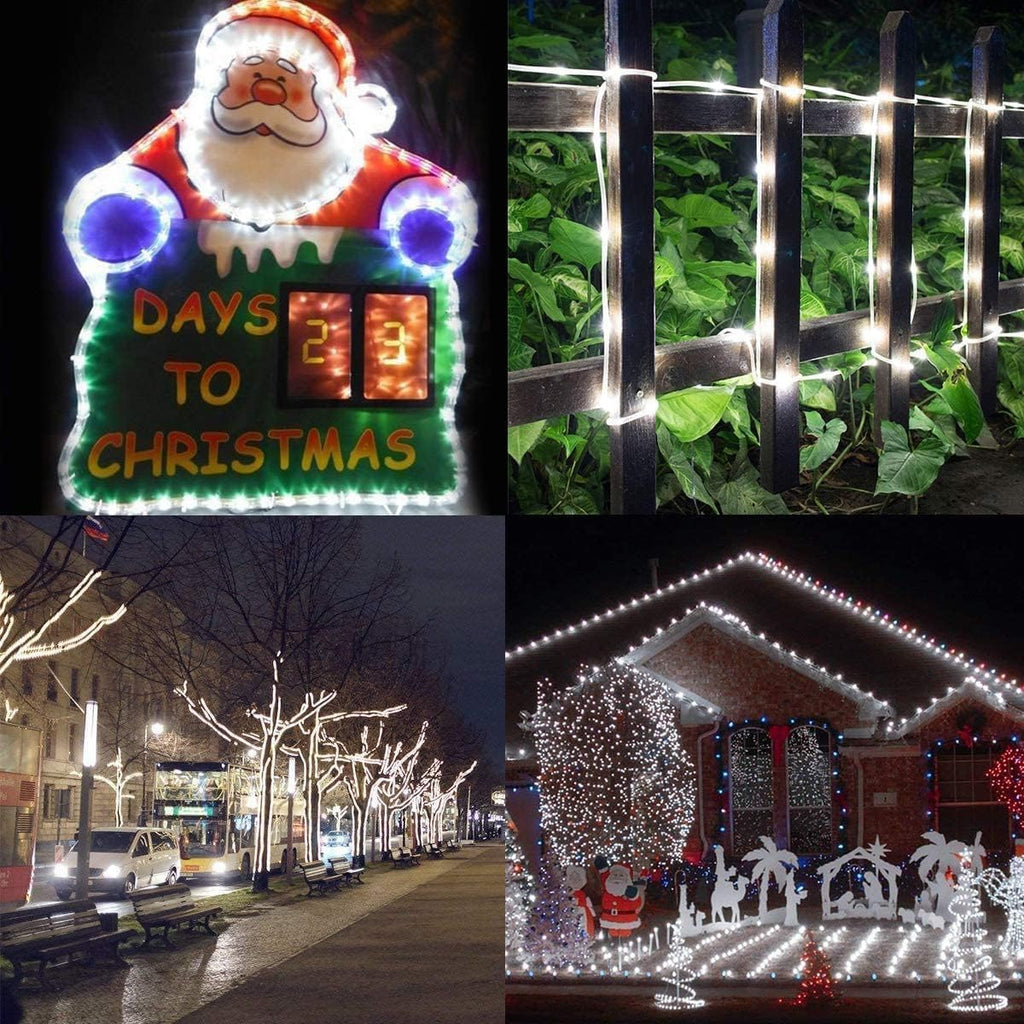 Skiennix 500 LED Outdoor Rope Lights - Waterproof Fairy String Lights for Christmas & Parties | 28M/92ft, 8 Modes