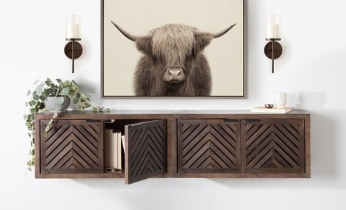Kate and Laurel Blaise Transitional Metal Wall Sconce; 5 x 6 x 14; Antique Bronze; Modern Round Candle Holder with Removable Glass Cylinder for Flameless Candles