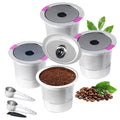 4 Pack Stianless Steel Reusable K Cup Coffee Pods Compatible for Keurig 1.0 & 2.0 Coffee Maker Refillable Keurig Coffee Filter