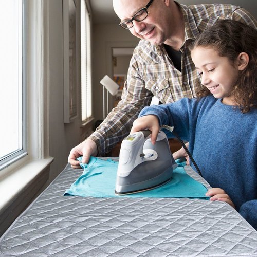 Ruibo Magnetic Ironing Mat Blanket,Iron Board Alternative Cover/Quilted Washer Dryer Heat Resistant Pad/Portable Cover/Mat Grey 33"X 18"