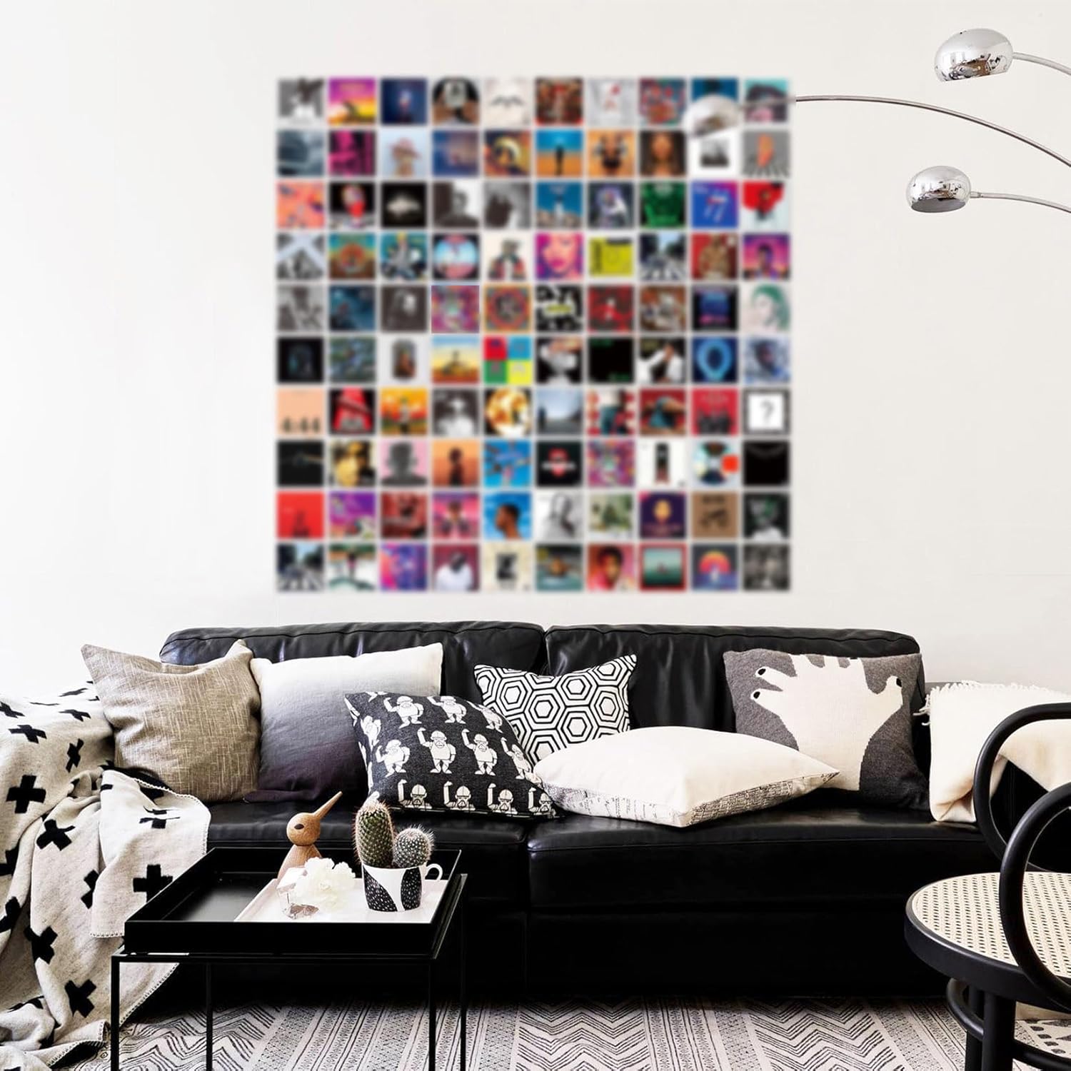 Art·Zone 100 Pcs 5x5 Inch | Wall Collage Kit for Bedroom Decor, Album Covers & Music Themes