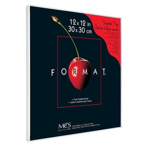 MCS Format 12x12 Frame White, Wall Hanging Square Picture Frame or Tabletop Easel for Art Prints & Photo Display (6-Pack)