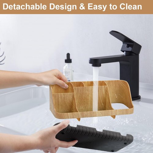 GFWARE Bathroom Organizer - Detachable 7-Slot Kids Electric Toothbrush Holder | Drainage Design for Easy Storage