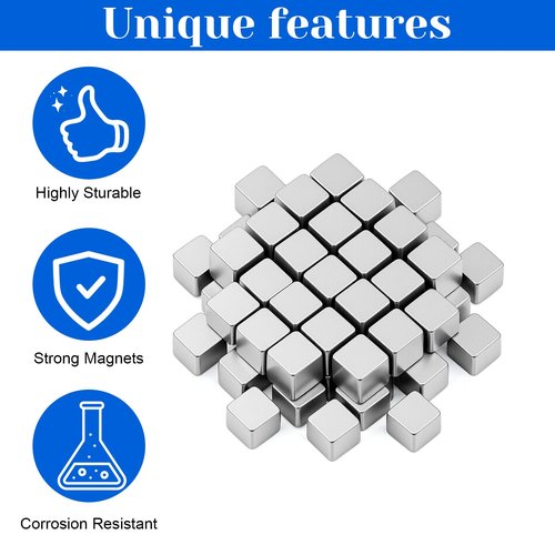 QFGasre 130pcs Small Square Cube Magnets,Fun Magnet Fridge Magnets Rectangular Magnet TinyMagnets for CraftsMagnet for Whiteboard for Crafts BlockMagnet