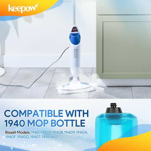 KEEPOW Steam Mop Replacement Parts 1940 Water Tank Caps and Insert Assembly Compatible with Bissell Powerfresh Steam Mop 19404 19402 19408 19409 1940A 1940F 1940Q 1940T 1940W B0006 Models 2038413