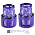V10 Vacuum Filter Replacement for Dyson V10 Cyclone Series, V10 Animal, V10 Absolute, V10 Total Clean, SV12, Part No. 969082-01 (2 Pack Filters and 1 Cleaning Brush)