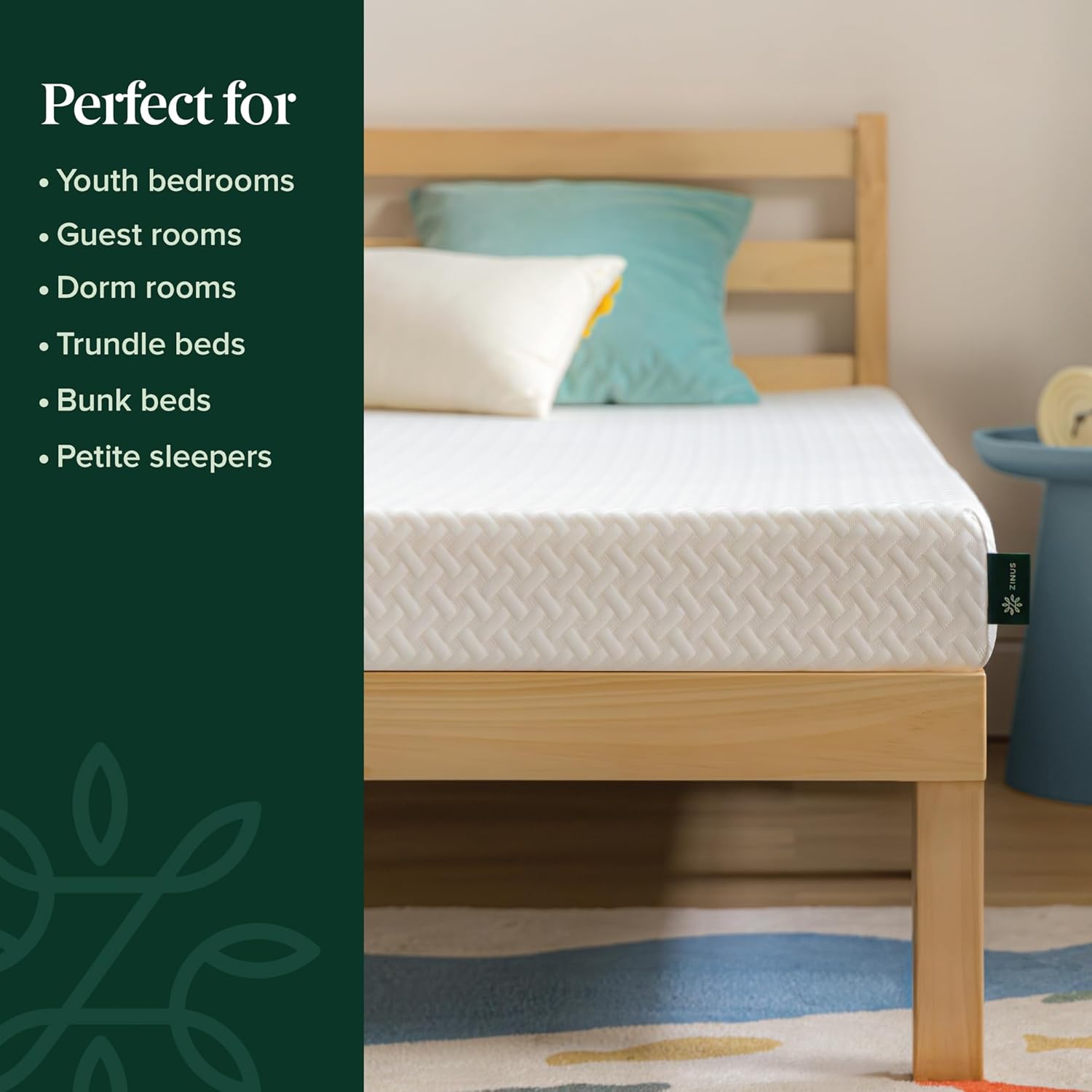 Zinus 5 Inch Twin Memory Foam Mattress - Cooling Essential Design, Fiberglass Free, Medium Feel