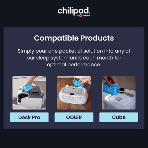 Chilipad Sleep System Cleaner – For Regular Maintenance and Deep Cleaning of the Chilipad Bed Cooling Systems – 1 Ounce of Cleaning Solution (12 Pack)