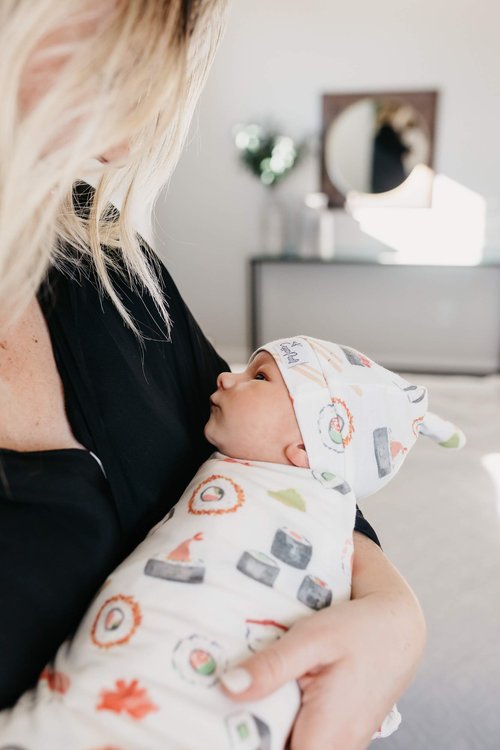 Copper Pearl Large Premium Knit Baby Swaddle Receiving Blanket Baja