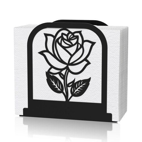 Unique Standing Napkin Holder,Gorgeous Rose Napkin Holders for Paper Napkins,Napkin Holder User-Friendly with Non-Slip Mat,Smooth Edge,Be Used for Dining Table,Shop,Countertop