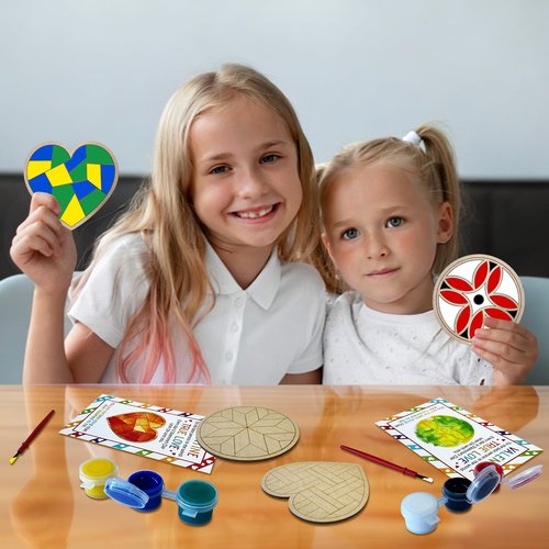 POATROZON Valentine's Day Gifts Party Favor 28Pcs Wooden Slices Card DIY Craft Heart Shape for Kids Crafts and Art Classroom Exchange (Heart, One Size)