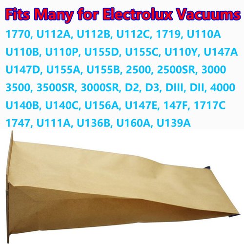 15 Pack Replacement Style U Bags Compatible with Electrolux Type U Upright Vacuums & Aerus Vacuums Fits ProTeam Prolux, Discovery II, Lux 4000, Ultralux, Genesis, Prolux, Epic 2500, 3500, 4000, 6000