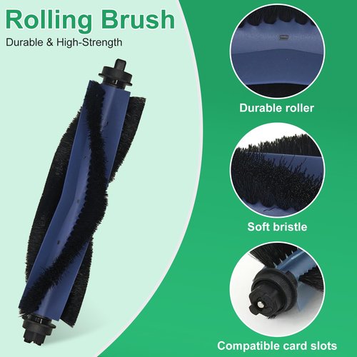 Pure Realm 34 Pack for eufy Vacuum Omni C20 Accessories Kit，2 Mainbrush 6 Filter 6 Dust Bag 6 mop pads 6 Sidebrush 1Cleaning Brush 1Screwdriver,6 Sachet