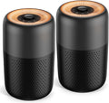 YARIKI Air Purifiers - 2 Pack Small Bedroom Purifiers with Aromatherapy & Nightlight | Low Noise, Black