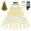 Christmas Tree Lights with Ring,6.6ft 400LED Fairy Light with Remote Control,16 Lines String Light,8 Modes,Timing Function,LED Light for 4-10ft Indoor and Outdoor Christmas Tree Decoration,Warm White
