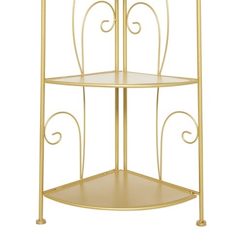 Deco 79 Bakers Rack, 17" L x 11" W x 65" H, Gold