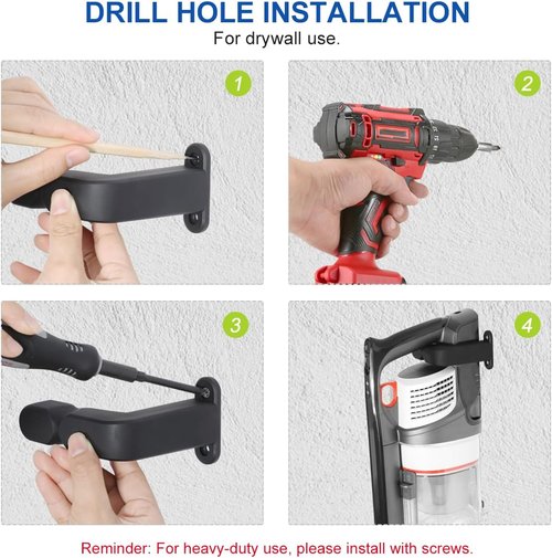 LANMU Wall Mount Holder for Shark IX141, IZ377H, IZ376H & V10-V15 Cordless Vacuums - Space-Saving Design