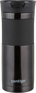 Contigo Byron Snapseal Travel Mug - Stainless Steel Leakproof Tumbler with Easy-Clean Lid | 590 ml, Black