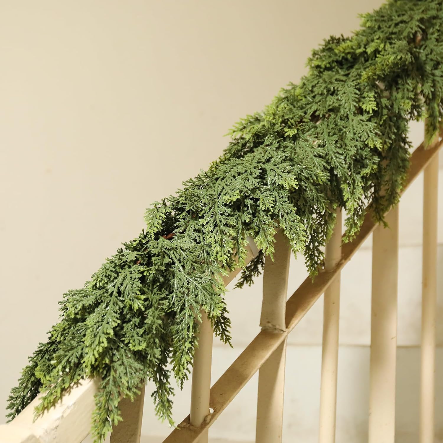 Bdor 6ft Artificial Cedar Garland - Realistic Faux Greenery for Holiday Decor | Perfect for Mantels, Staircases, Doorways