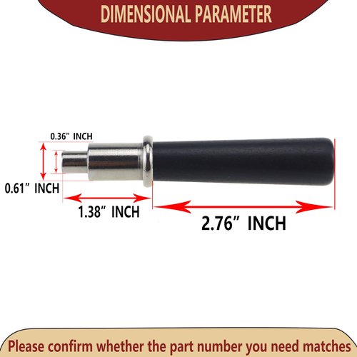 lrnyso Firewood Stove Door Handle Wooden Black 000-43420005854 30004175K fits Vermont Castings Defiant, Encore, Intrepid, Madison, Vigilant, Stardance, Pinnacle Gas Wood Stoves