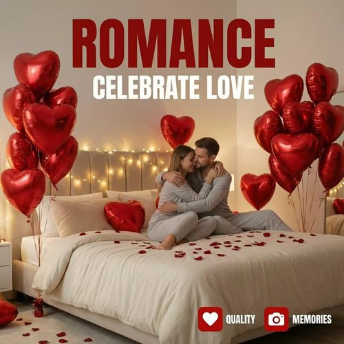 18 Inch Red Heart Balloons, 24 Pcs Valentine's Day Foil Heart Shaped Balloons Decoration for Romantic Valentines Wedding Bridal Shower Anniversary Engagement Valentine's Day Party Supplies
