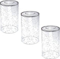 Eietonte 3 Pack Clear Seeded Glass Lamp Shades, 5.9in Height, 3.9in Diameter, 1.7in Fitter, Cylinder Bubble Glass Shade Covers, Seeded Glass Replacement for Pendant Light Chandelier Wall Sconce