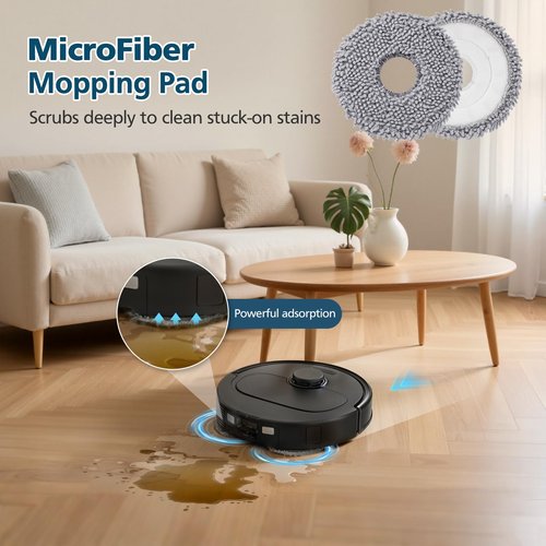 26 Pack Replacement Accessories for Roborock QV 35A / QV 35S Robot Vacuum, 2*Main Brush, 6*Side Brush, 4*Filters, 6*Mop Pads, 6*Dust Bag, 2*Tools