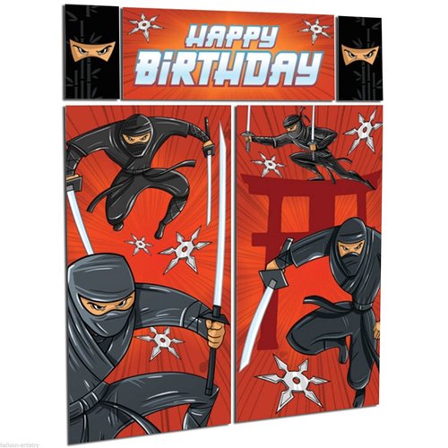 amscan Ninja Scene Decorative Set 670523