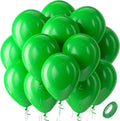 Bezente Green Balloons - 100 Pack 12-Inch Round Helium Latex Balloons for Jungle Theme Parties