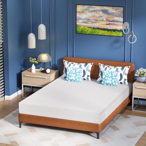 FDW 12-Inch Green Tea Cooling Gel Memory Foam Mattress - Medium-Firm Pressure Relief | Twin Size, CertiPUR-US Certified