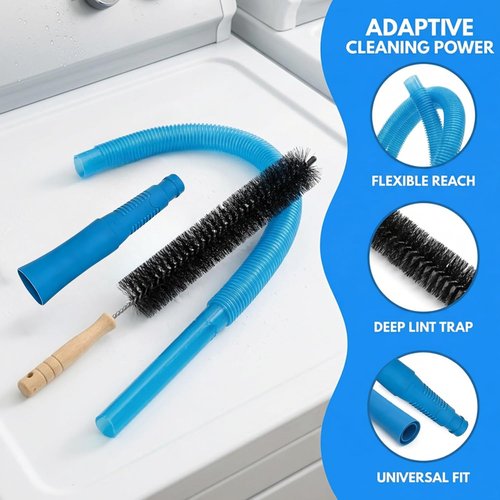 Dryer Lint Vac Attachment - Extendable Dryer Vent Cleaner Kit | 3-Piece Set for All Vacuum Cleaners