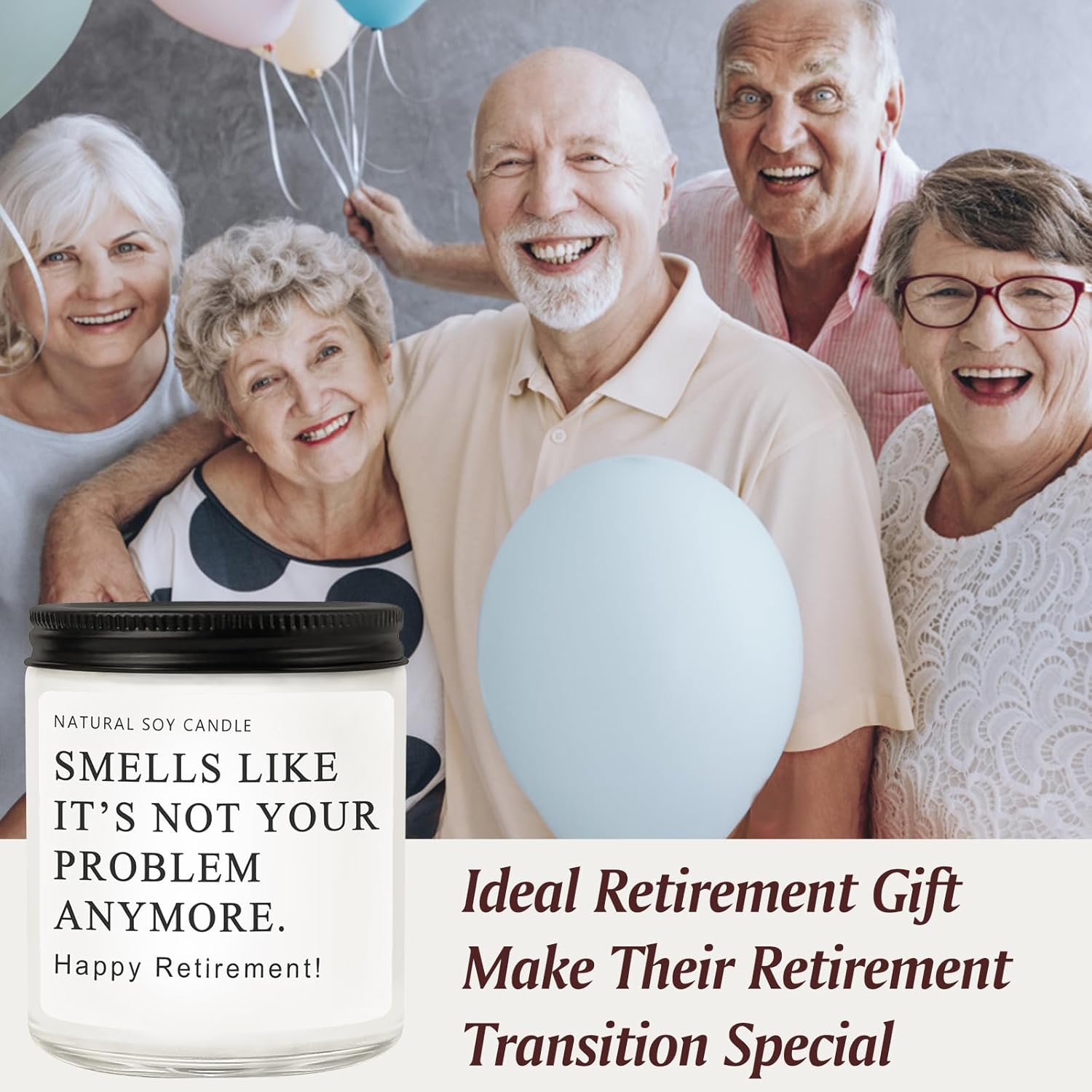 Retirement Gifts for Woman Men, Happy 2026 Retirement Candle, Funny Retired Farewell Gifts for Coworkers, Teacher, Nurse, Boss, Friends - Lavender Scented (7oz)