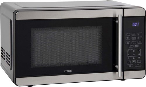 Avanti Microwave Oven - 700 Watts Compact Design with 6 Pre-Cooking Settings | 0.7 Cu.Ft. Metallic Finish