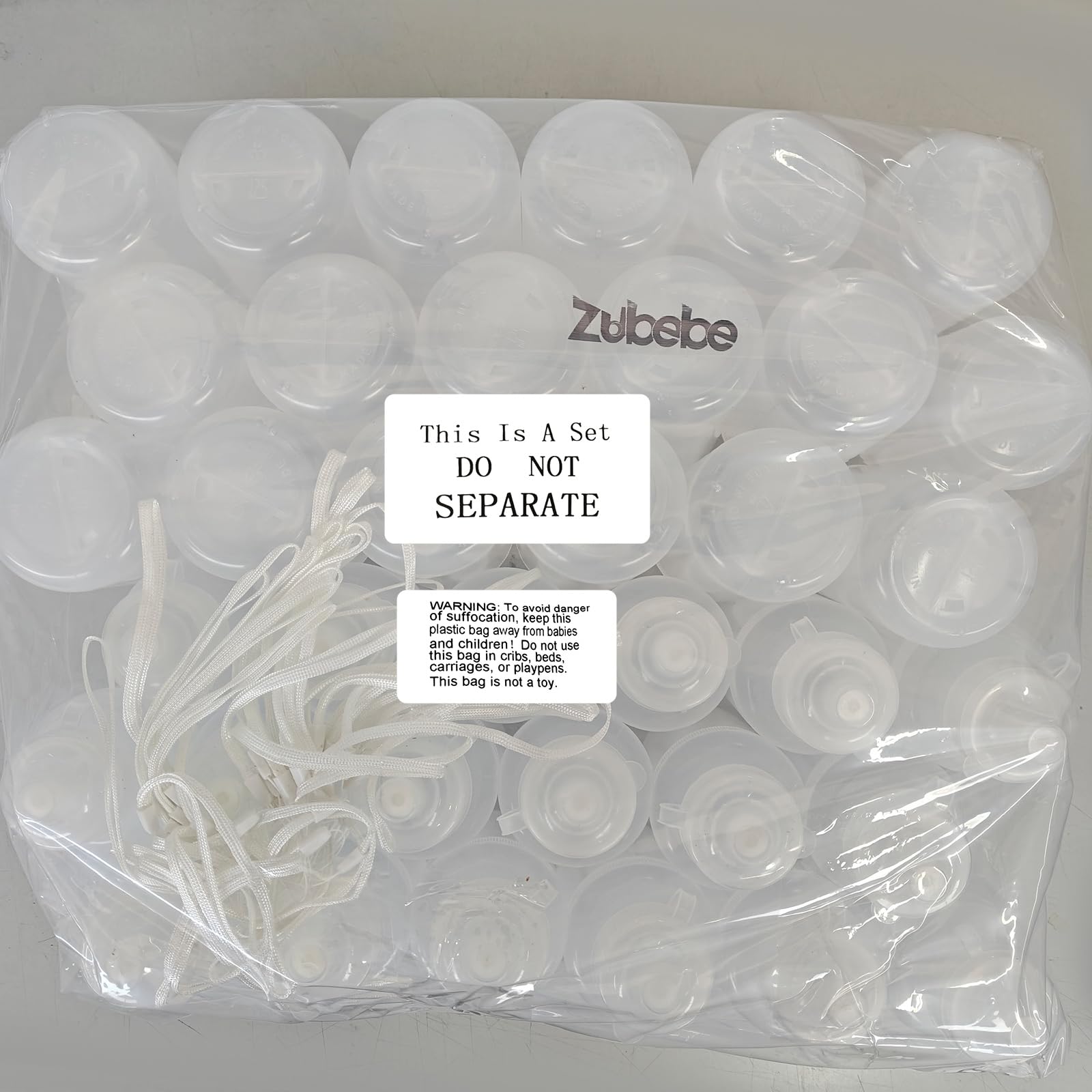 Zubebe 36 Pcs Sports Water Bottles Bulk Squeeze Reusable Bpa-free Plastic Water Bottles End of the Year Gifts Summer Gifts for Students School Travel Hiking Cycling Event Team Gift(Clear White)